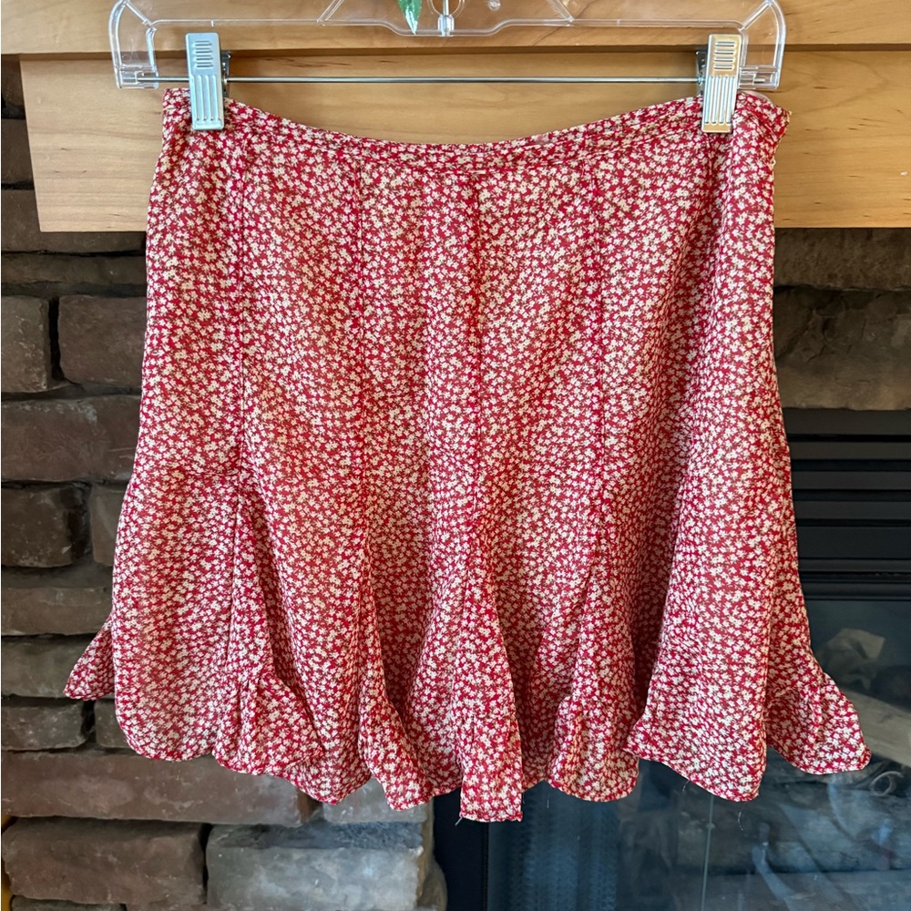 Dry Goods Dress Forum Los Angeles Red Floral Ruffle Skort Size Small